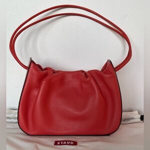 Staud Kiki Shoulder Bag Blood Orange